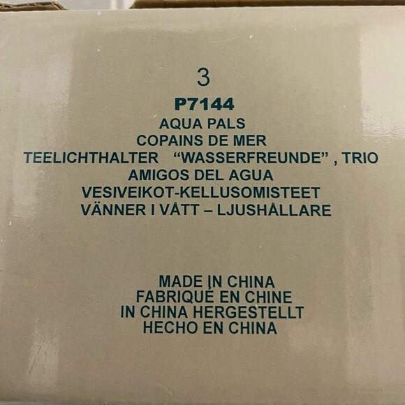 PartyLite Aqua Pals Fish Floating Bisque Porcelain Tealight Candle Holders P7144 - Picture 11 of 11